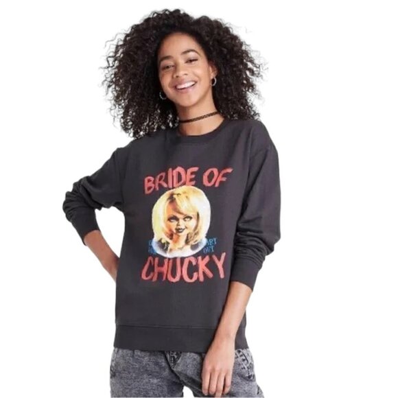 BRIDE OF CHUCKY Long Sleeve Sweatshirt - Size Medium - Picture 1 of 6